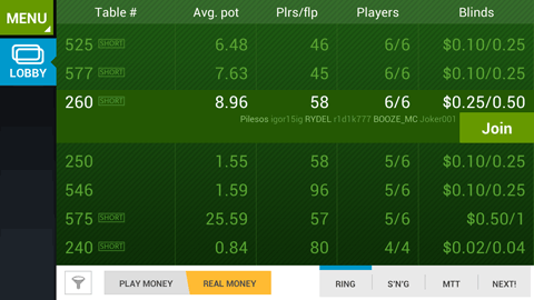 โป๊กเกอร์ออนไลน์สำหรับ Android